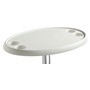 Composite material oval white table 762x457 mm